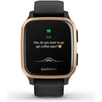 Garmin Venu Sq Music Amazon Exclusive GPS Smartwatch with All-day Health Monitoring and Fitness Features, Built-in Sports Apps and More, Black with Rose Gold Bezel