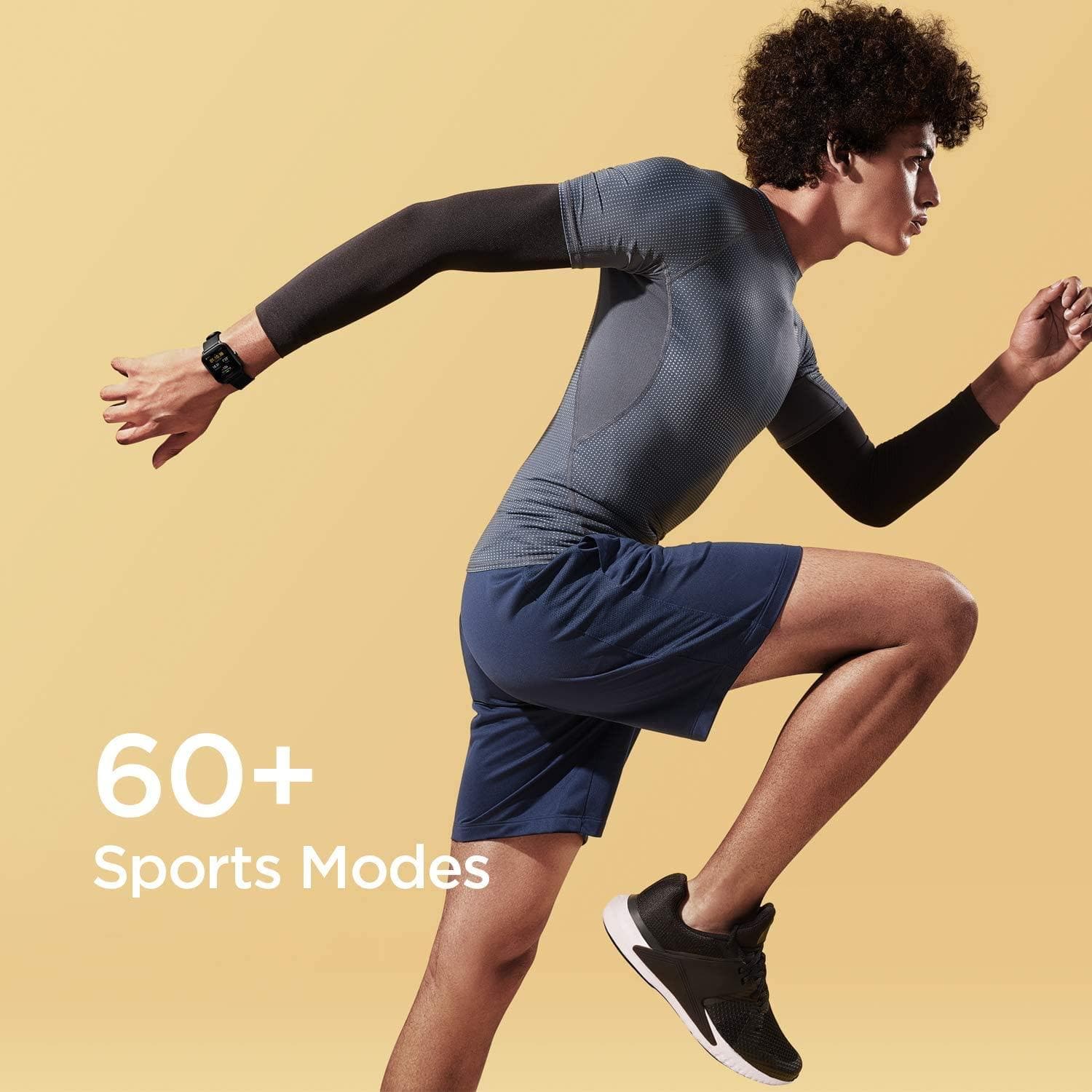 Amazfit Bip U Smartwatch Fitness Tracker with Heart Rate, Sleep, Stress, SpO2 Monitor, 1.43" Color Touch Screen, 5 ATM Waterproof, 60+ Sports Modes, 9 Day Battery Life, Black