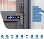 Blusafe Apollo Black - Keyless Door Handle for Home Security, Finger Print, Key Card, Keypad, App Control, Remote Lock/Unlock