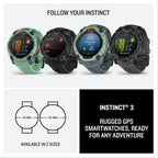 Garmin Instinct 3 GPS Smartwatch – 50mm, AMOLED, Neotropic