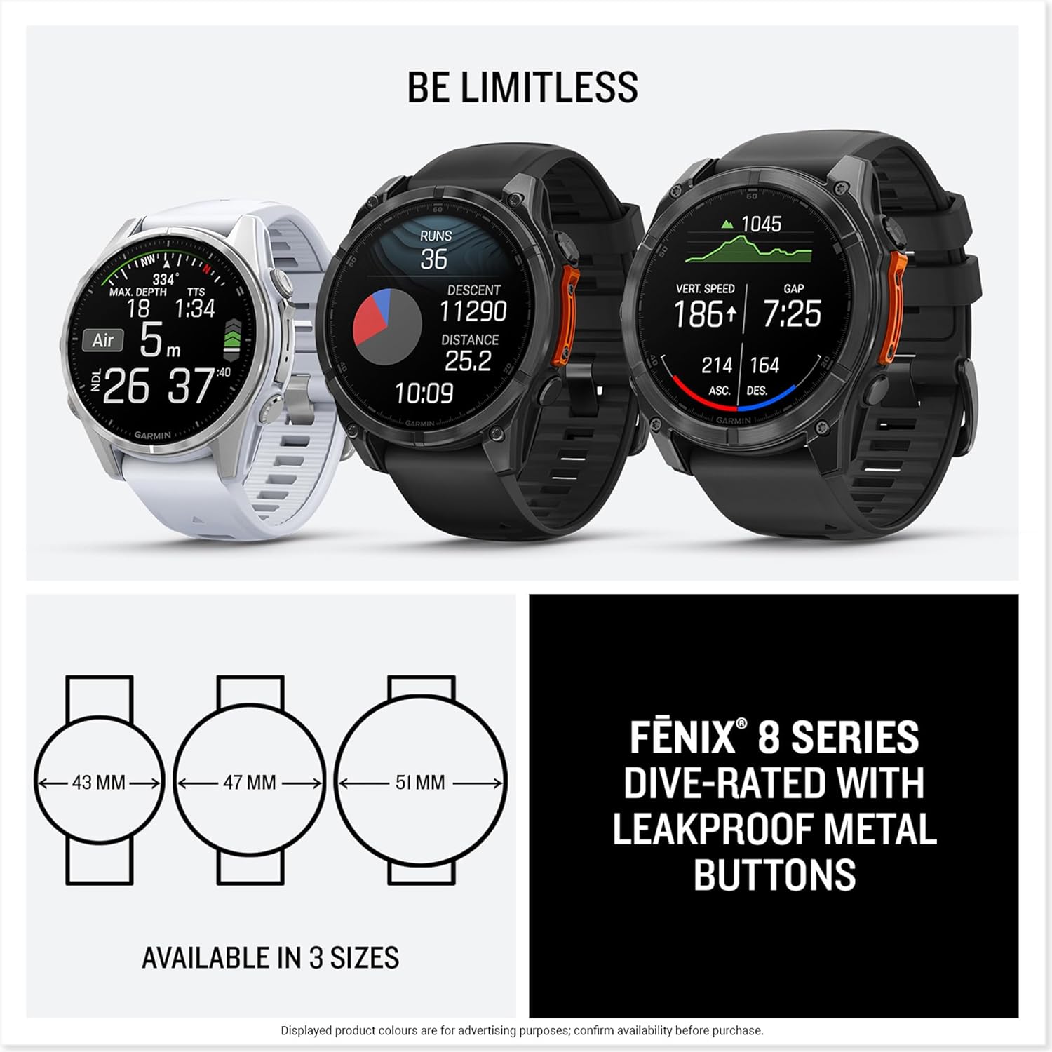 Garmin fēnix 8 Premium Multisport GPS Smartwatch – 43mm AMOLED, Whitestone – 10-Day Battery, Built-in LED Flashlight