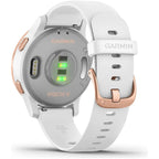 Garmin Vívoactive 4S, Smaller-Sized GPS Smartwatch, Features Music, Body Energy Monitoring, Animated Workouts, Pulse Ox Sensors and MORE, White/Rose Gold