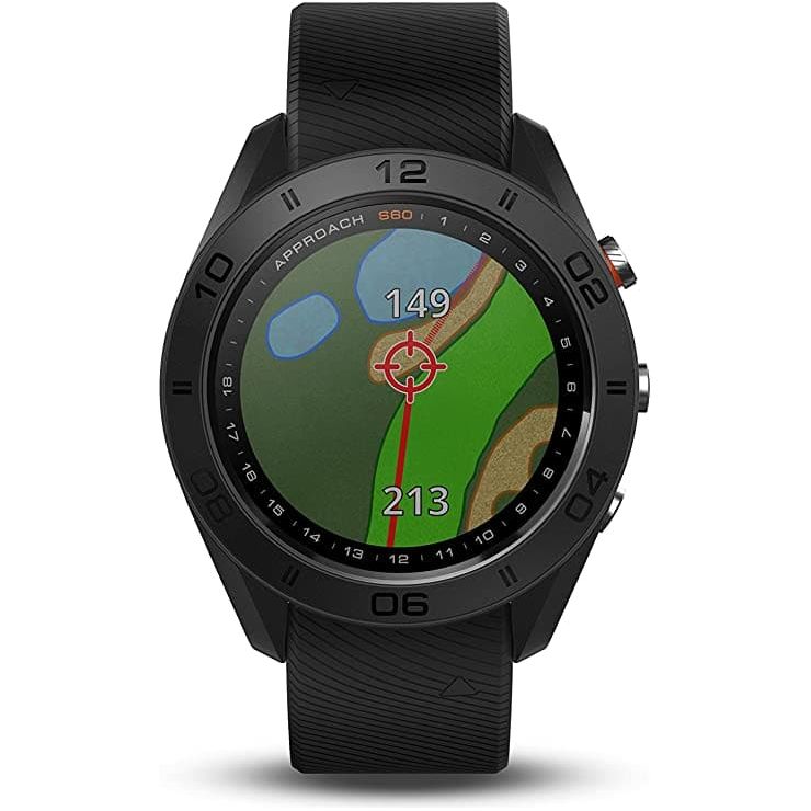 Garmin Approach S60, Premium GPS Golf Watch with Touchscreen Display and Full Color CourseView Mapping, Black w/Silicone Band