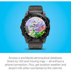 Garmin D2 Mach 1 Pro Aviator Smartwatch – GPS Moving Map, Aviation Weather, AMOLED Display, Flashlight