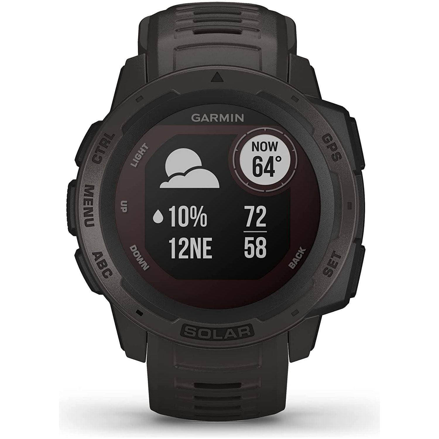 Garmin Instinct Solar GPS Smart Watch - Graphite Black