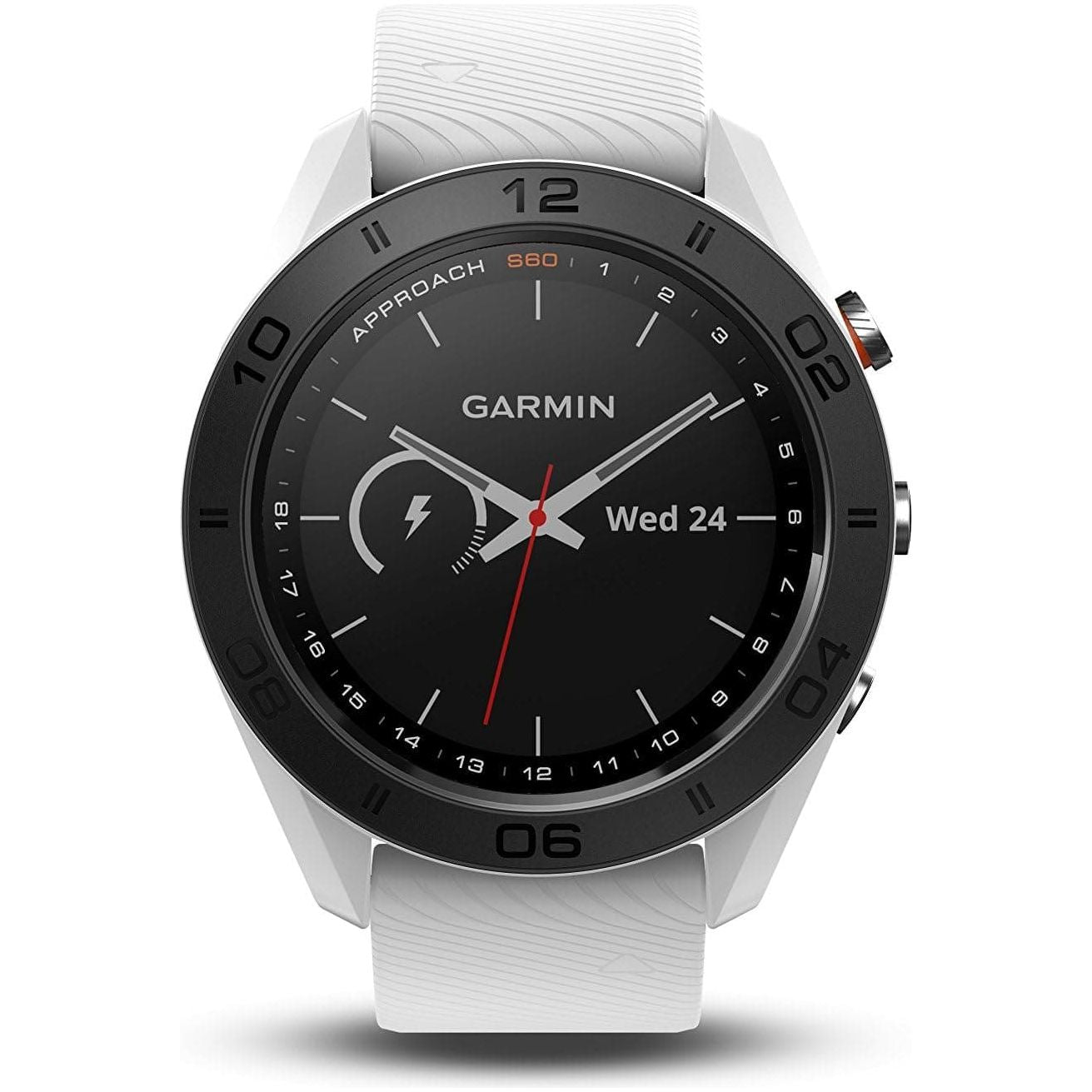 Garmin Approach S60, Premium GPS Golf Watch with Touchscreen Display and Full Color CourseView Mapping, White w/Silicone Band