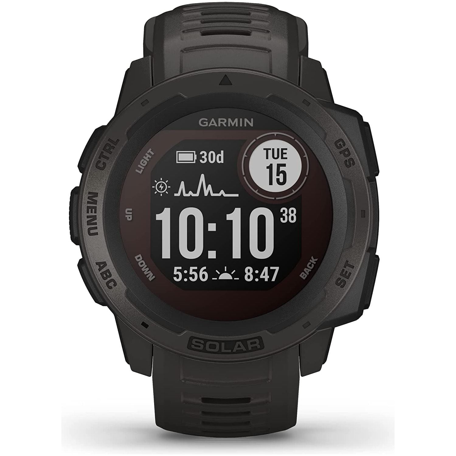 Garmin Instinct Solar GPS Smart Watch - Graphite Black