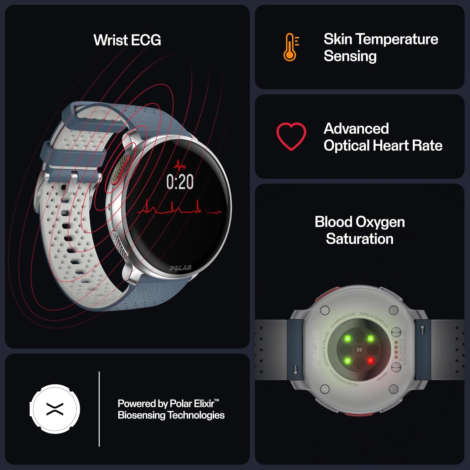 Polar Vantage V3 GPS Multisport Watch – Advanced Heart Rate, Offline Maps, Navigation & Long Battery Life – Ideal for Running & Triathlon