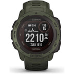 Garmin Instinct Solar Tactical, Solar-powered Rugged Outdoor Smartwatch with Tactical Features, Built-in Sports Apps and Health Monitoring - Moss Green