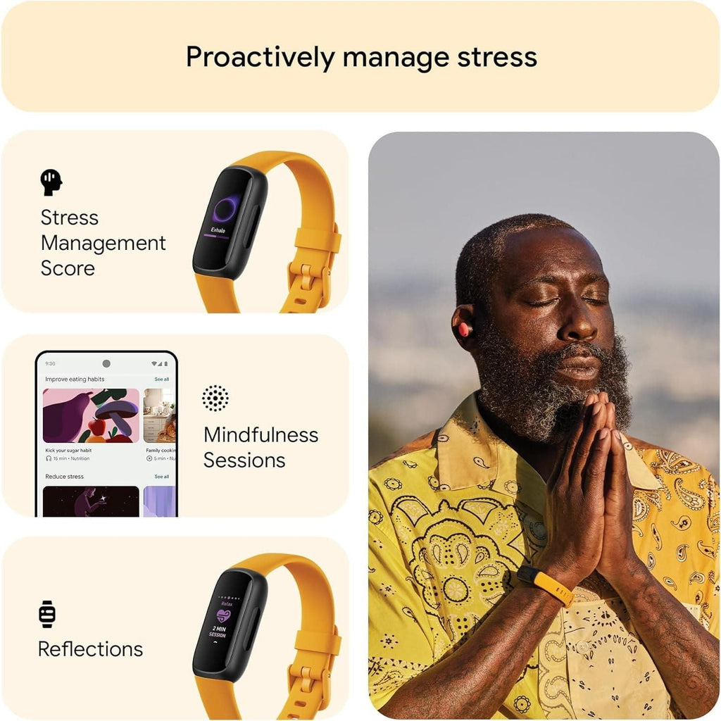 Fitbit Inspire 3 Activity Tracker - Black/Morning Glow