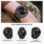 Garmin Instinct 3 Solar GPS Smartwatch – 45mm, Rugged Outdoor Design, Built-in Flashlight, Black