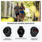 Garmin Forerunner 570 – 42mm Advanced GPS Running & Triathlon Smartwatch, AMOLED Display, Slate Gray Aluminum with Translucent Black/Black Band