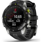 Garmin MARQ Athlete Gen 2 – 46mm Titanium Case, Black Bezel, Rubber Strap
