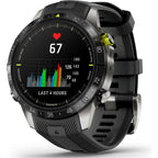Garmin MARQ Athlete Gen 2 – 46mm Titanium Case, Black Bezel, Rubber Strap