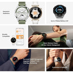 Huawei Watch GT 4 - 46mm  Smartwatch with 2-Week Battery, Fitness & Health Tracking, GPS, Compatible with Android & iOS, Green Woven