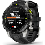 Garmin MARQ Athlete Gen 2 – 46mm Titanium Case, Black Bezel, Rubber Strap