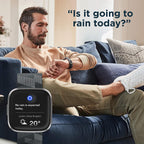 Fitbit Versa 2 Special Edition 40mm Mist Gray Aluminum Case and Smoke Woven Band with Voice Control, Sleep Score & Music