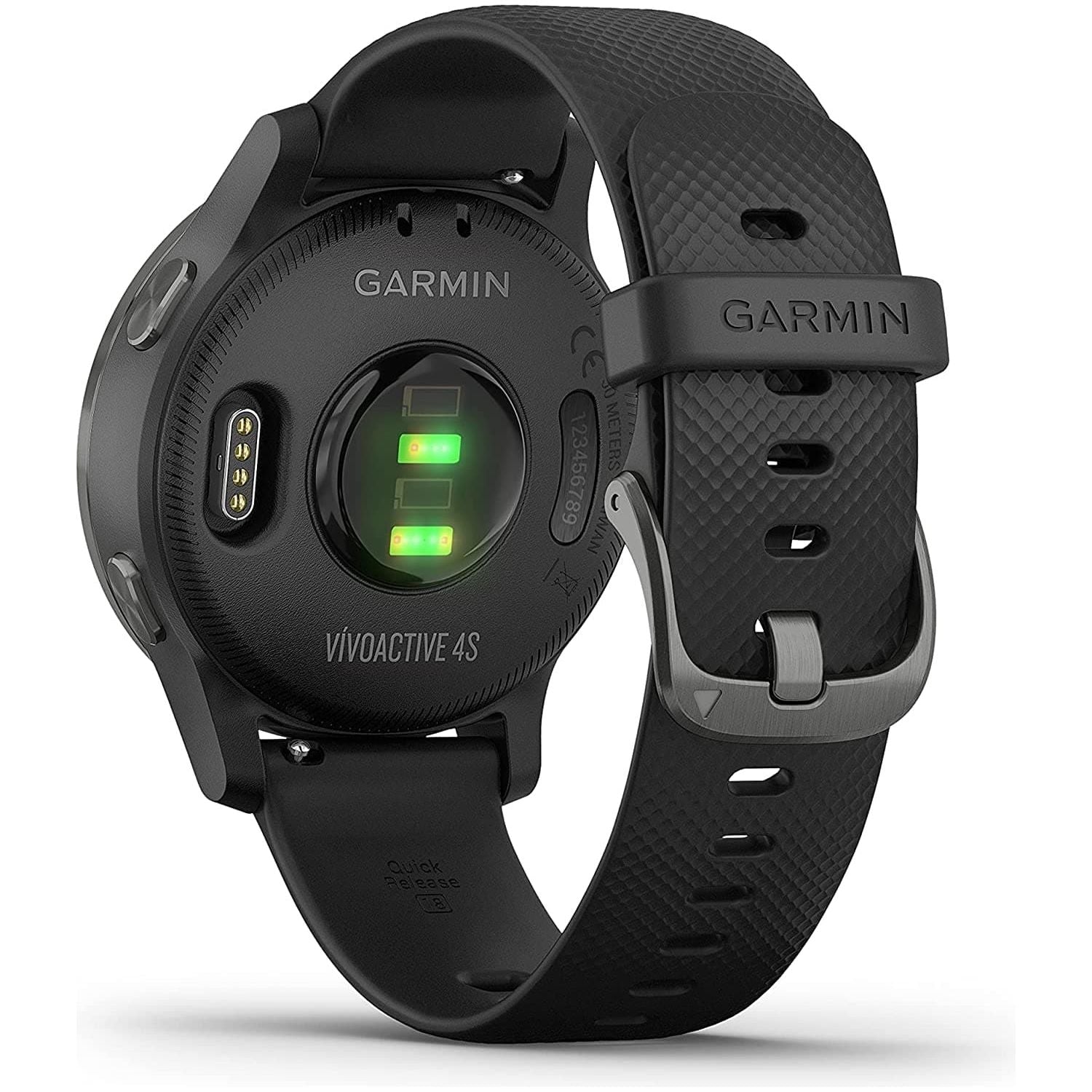 Garmin Vívoactive 4S , Smaller-Sized GPS Smartwatch, Features Music, Body Energy Monitoring, Animated Workouts, Pulse Ox Sensors -  Black