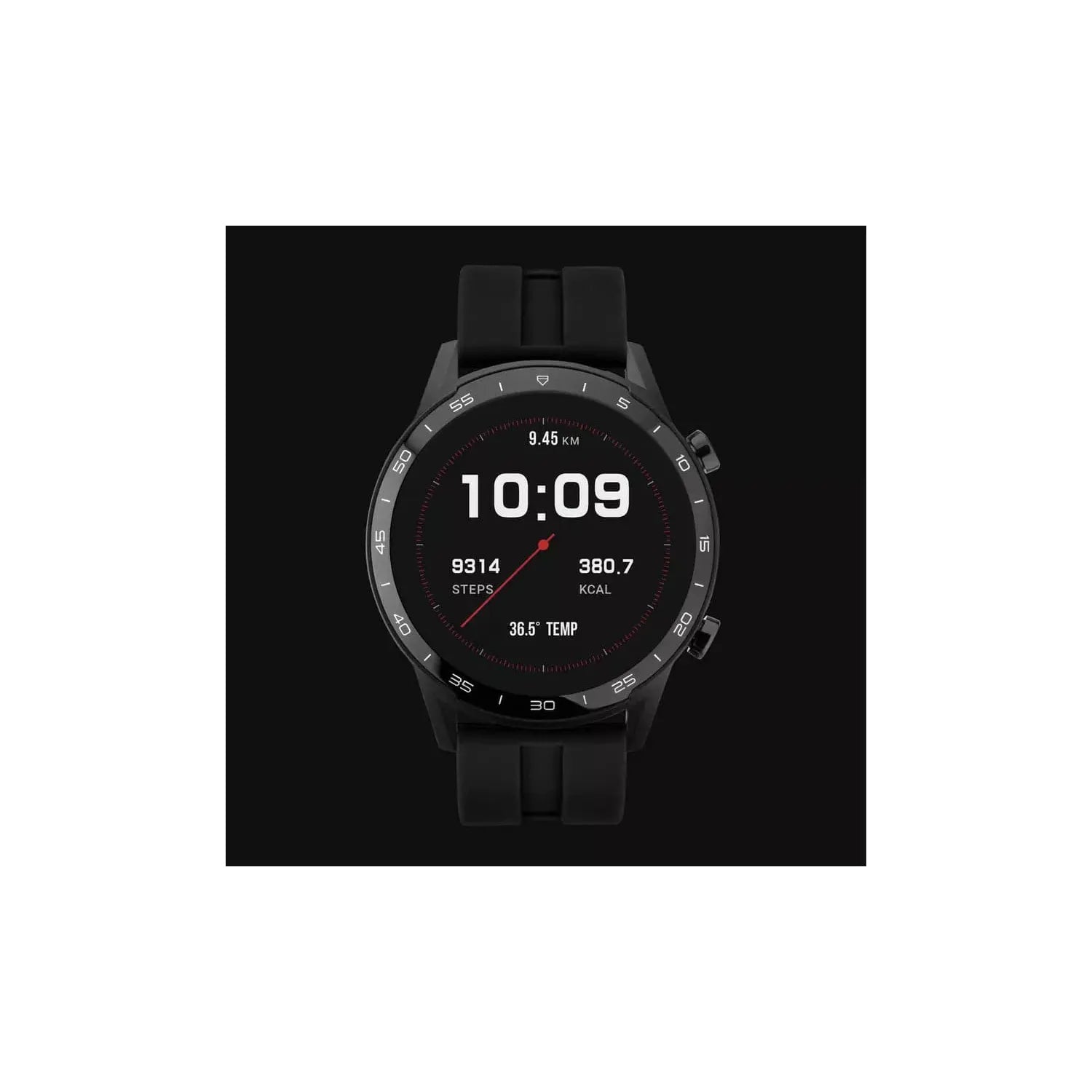 Sekonda Black Silicone Strap Smart Watch