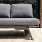 Alba 3 Seat Sofa with Sun Lounger Feature in Charcoal