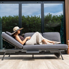 Alba 3 Seat Sofa with Sun Lounger Feature in Charcoal