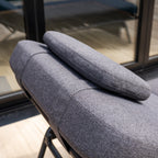 Alba 3 Seat Sofa with Sun Lounger Feature in Charcoal