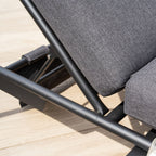Alba 3 Seat Sofa with Sun Lounger Feature in Charcoal