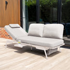 Alba 3 Seat Sofa with Sun Lounger Feature in Latte