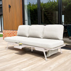 Alba 3 Seat Sofa with Sun Lounger Feature in Latte
