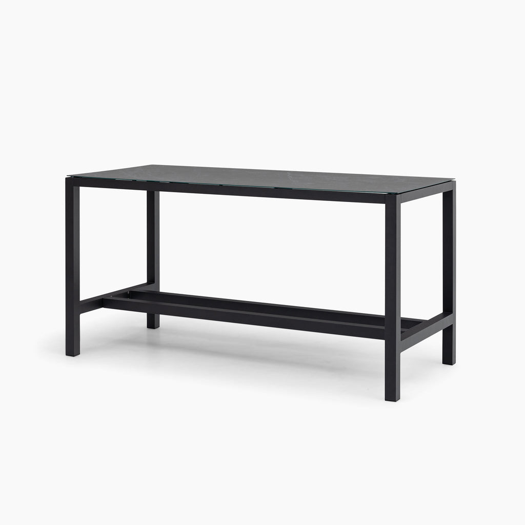 Monterrey 8 Seat Rope Bar Set with Ceramic Table in Grey