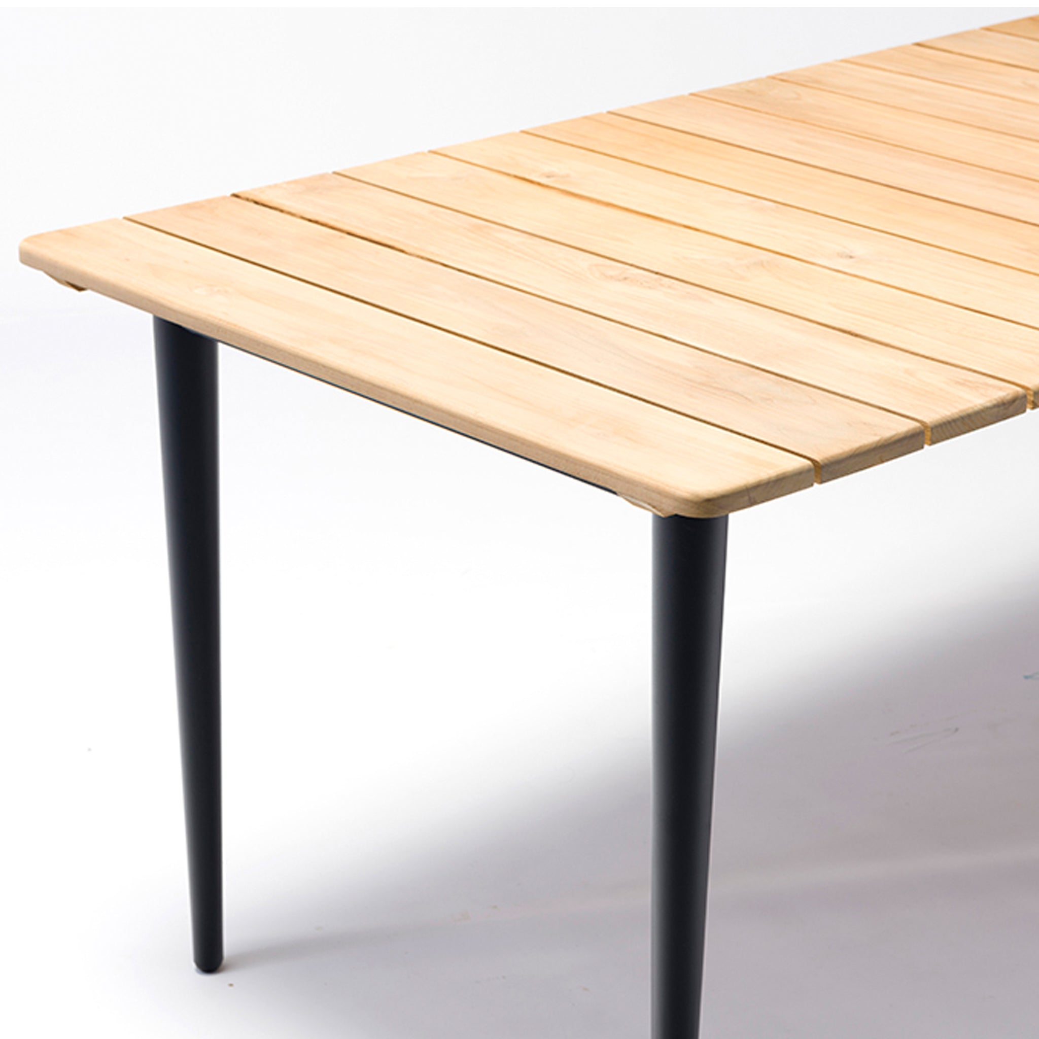 Cloverly 6 Seat Rectangular Dining with Teak Table in Olive Green