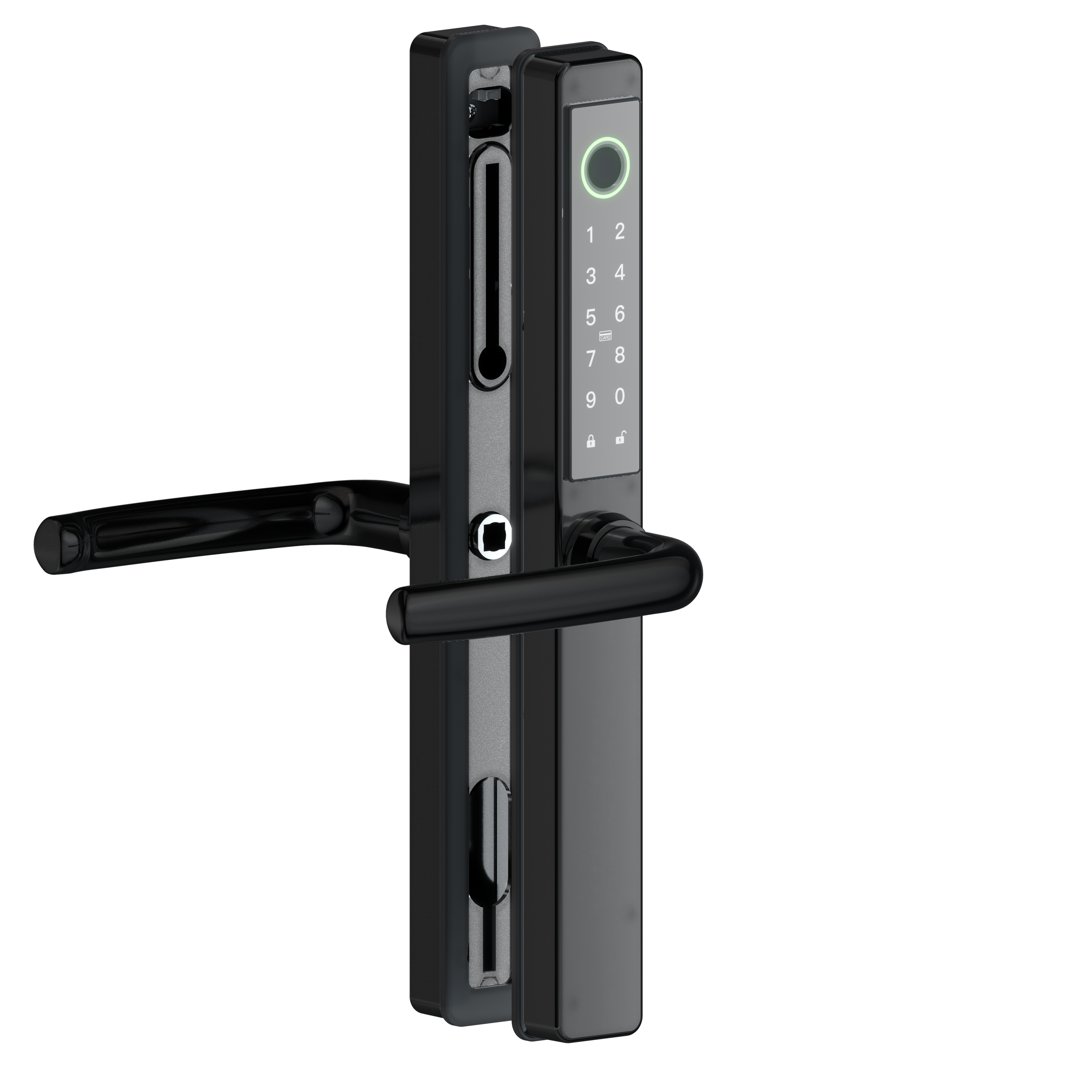 Origin Smart - Plus |  304 Stainless Steel Smart Door Handle with Fingerprint, App Control & Voice Assistant Integration