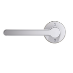 Breeze Rose - Chrome  - Blusafe Fingerprint Internal Door Lock, Biometric Smart Door Handle, 50 Fingerprints, 2 Backup Keys, HMO/Student Houses, Bedrooms, Home Office Locks (Rose, Chrome)