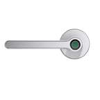 Breeze Rose - Chrome  - Blusafe Fingerprint Internal Door Lock, Biometric Smart Door Handle, 50 Fingerprints, 2 Backup Keys, HMO/Student Houses, Bedrooms, Home Office Locks (Rose, Chrome)