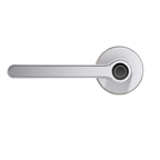 Breeze Rose - Chrome  - Blusafe Fingerprint Internal Door Lock, Biometric Smart Door Handle, 50 Fingerprints, 2 Backup Keys, HMO/Student Houses, Bedrooms, Home Office Locks (Rose, Chrome)