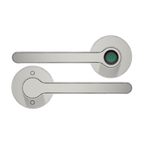 Blusafe Breeze Rose Satin Chrome - Blusafe Fingerprint Internal Door Lock, Biometric Smart Door Handle, 50 Fingerprints, 2 Backup Keys, HMO/Student Houses, Bedrooms, Home Office Locks (Rose, Satin Chrome)