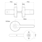 Blusafe Breeze Rose Satin Chrome - Blusafe Fingerprint Internal Door Lock, Biometric Smart Door Handle, 50 Fingerprints, 2 Backup Keys, HMO/Student Houses, Bedrooms, Home Office Locks (Rose, Satin Chrome)