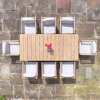 Paia 8 Seat Rectangular Dining Set in Linen