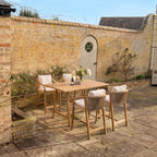 Quay 4 Seat Rectangular Bar Set In Linen