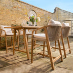 Quay 4 Seat Rectangular Bar Set In Linen