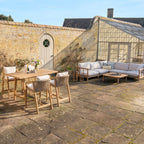 Quay 4 Seat Rectangular Bar Set In Linen