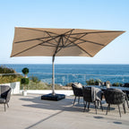 Palma 6 Seat Rope Oval Dining Set with Ceramic Table in Grey