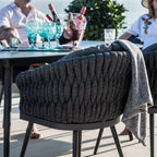 Palma 10 Seat Rope Extending Teak Dining Set in Grey