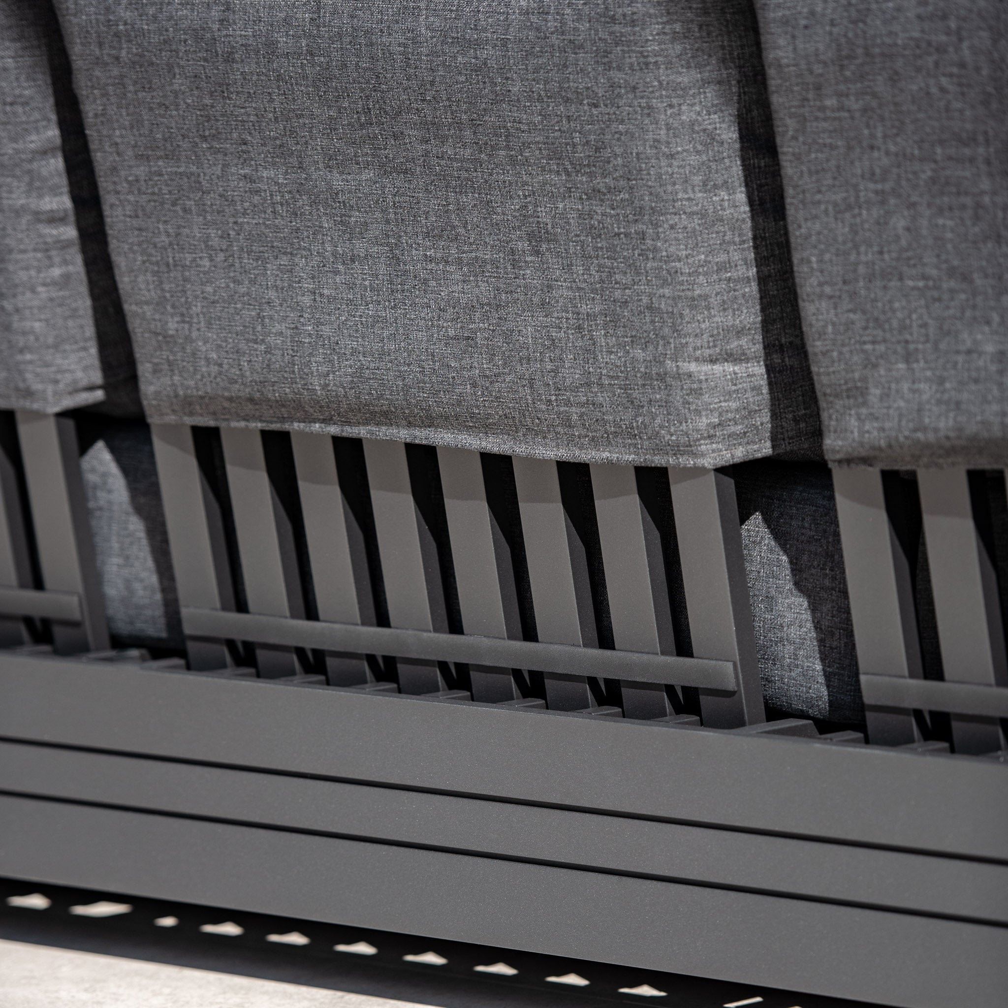 Panama 3 Seat Sofa with Sun Lounger Feature in Charcoal