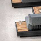 Panama 3 Seat Sofa with Sun Lounger Feature in Washed Grey
