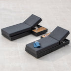 Panama 3 Seat Sofa with Sun Lounger Feature in Charcoal