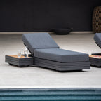 Panama 3 Seat Sofa with Sun Lounger Feature in Charcoal