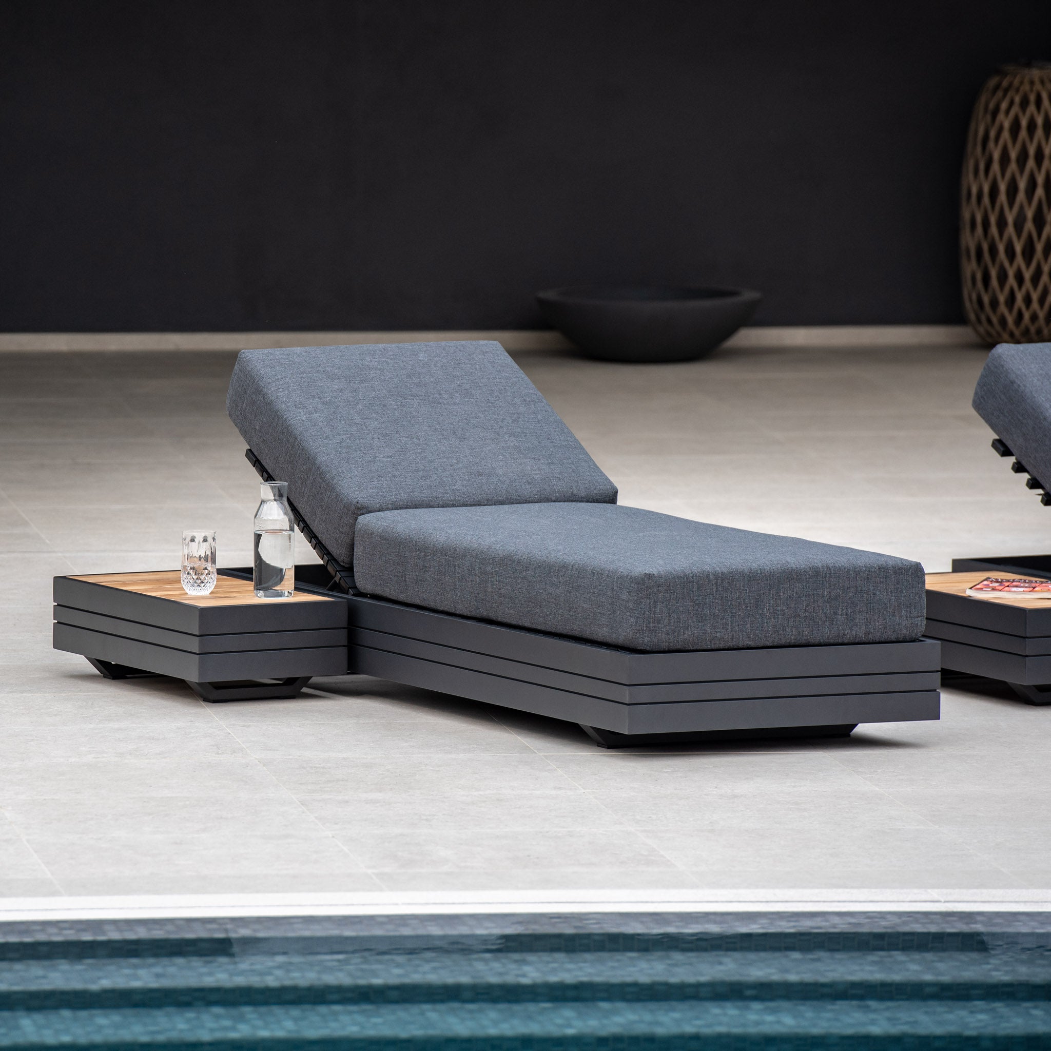 Panama 3 Seat Sofa with Sun Lounger Feature in Charcoal