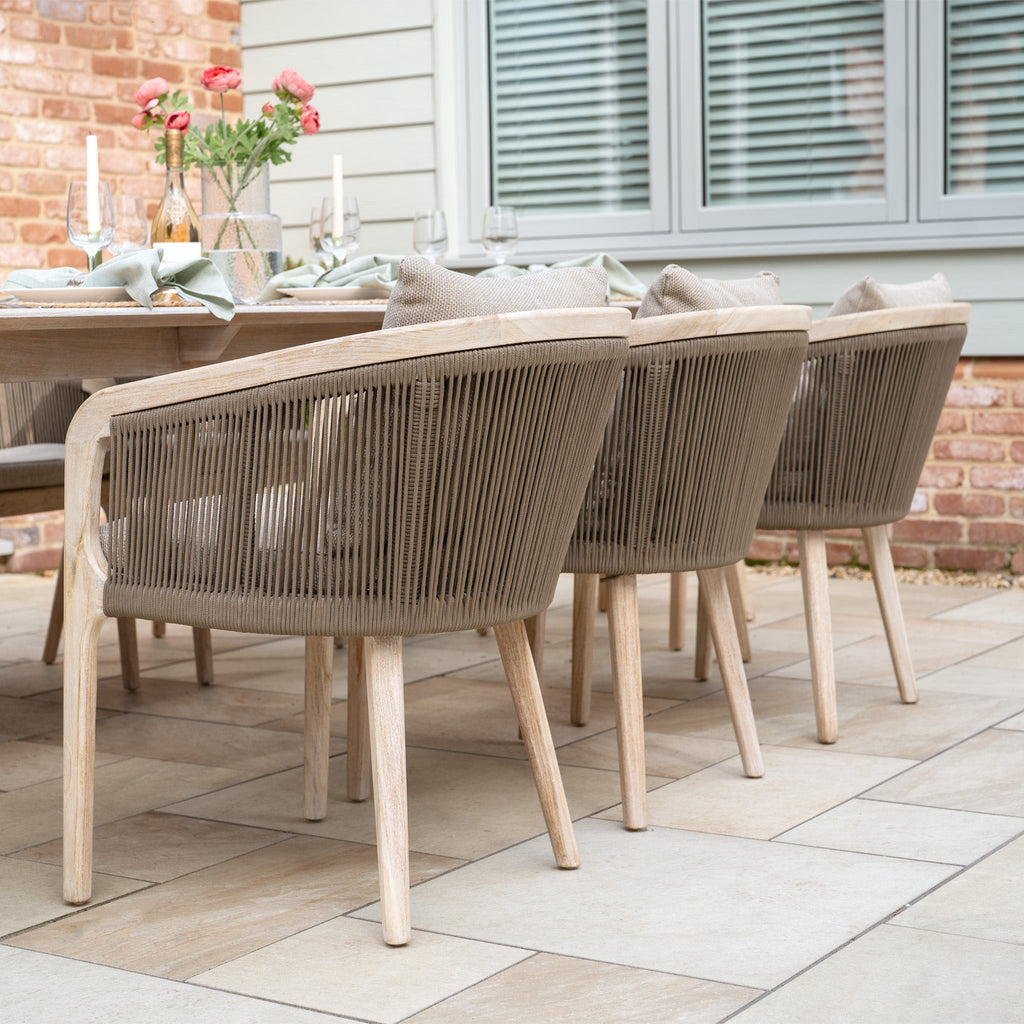 Evora 8 Seat Rectangular Dining Set in Mocha