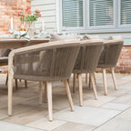 Evora 8 Seat Rectangular Dining Set in Mocha